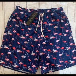 Men’s Flamingo Swim Trunks